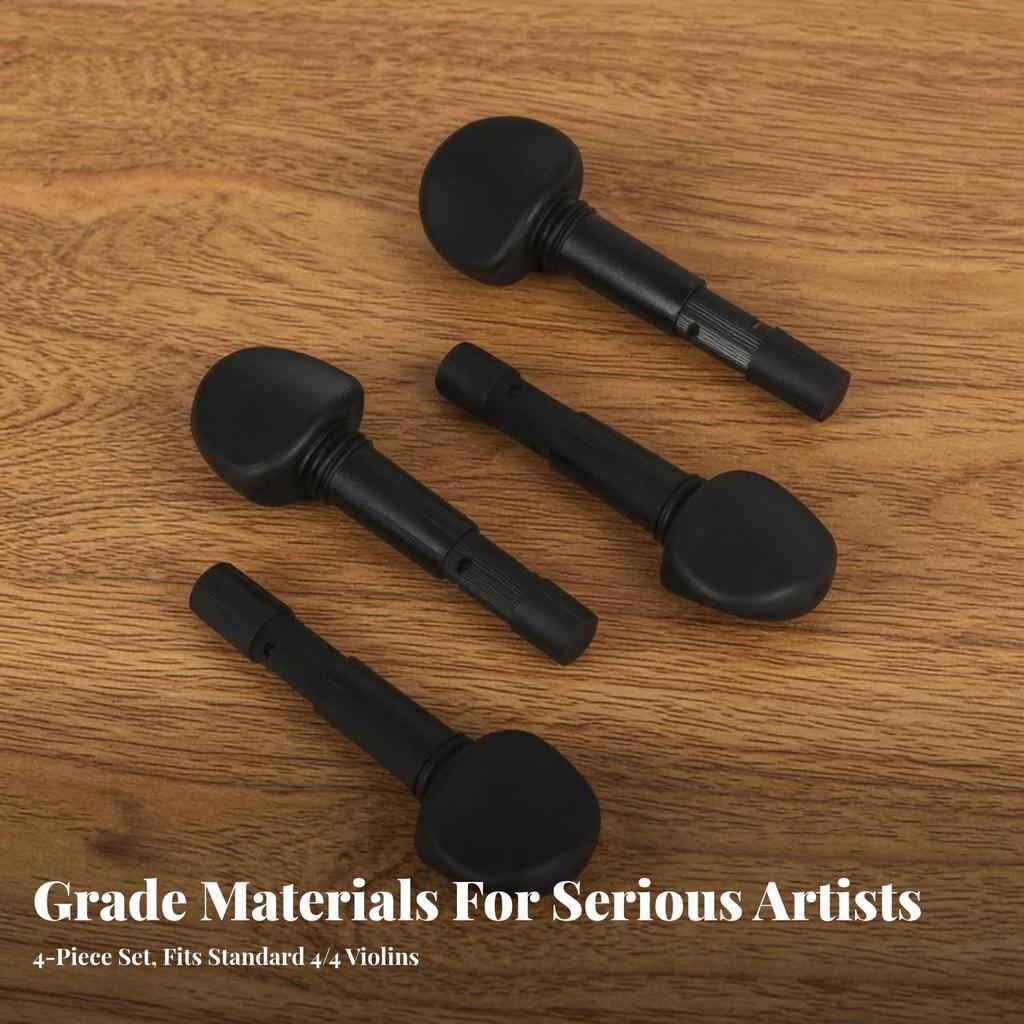 4 Pieces Geared Violin Pegs Stable Tuning Incremental for Violinists