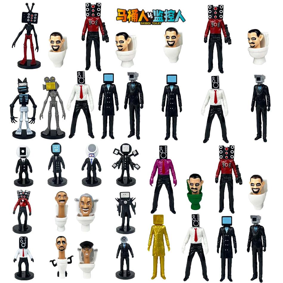 Topmix New 6Pcs8pcs9pcs12pcsset Skibidi Toilet Figure Toys Vs Speaker Man Tv Man Camara Man Action Figures Dolls Fans Gift