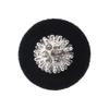 2pcs Round Metal Diamond Flocking Combination Button Fur Jacket Fashion Button High-End Suit Sweater Button