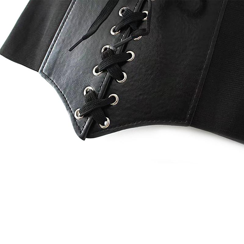 Waist Wide Band Shape Corset Belt Cincher Underbust Women Ultra PU Elastic Clothing Accesoories Female Decorations