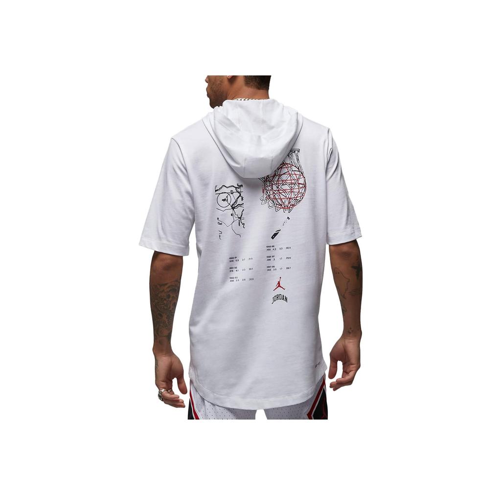 Jordan Quick-Dry Hooded Logo T-Shirt Men Tops White FB7428-100