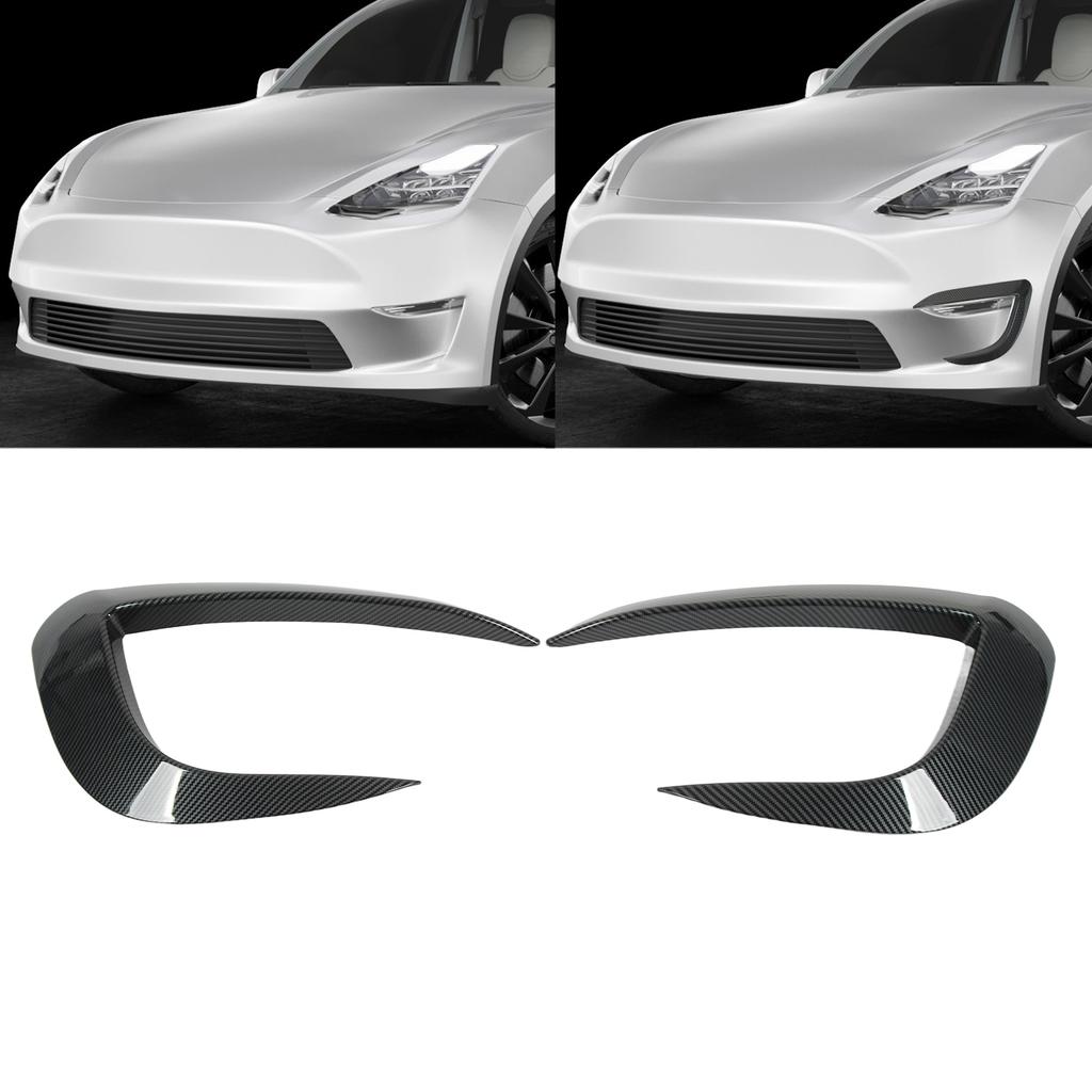 2 Pcs Front Fog Light Trim Cover Eyebrow Frame Bumper Spoiler Trim Replacement for 2020 to 2023