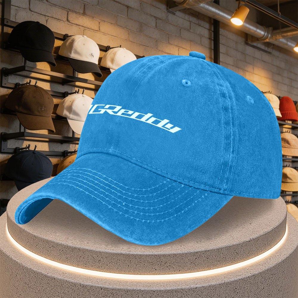 Greddy Logo Print Duckbill Baseball Cap Adjustable Casual Hat For Parties Outdoor Sports Daily Wear