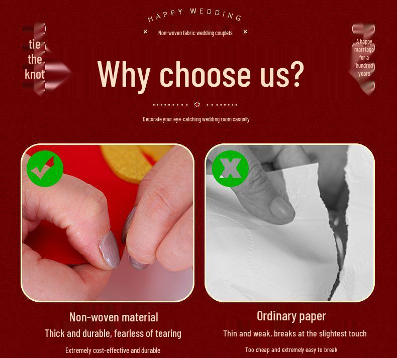 Wedding Room Decoration Set: Self-Adhesive Xi Door Sticker for Entrance and Security Doors