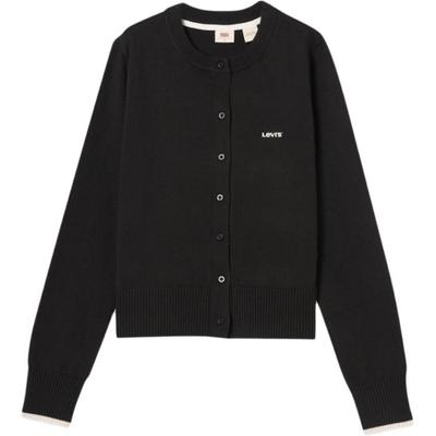 Levis Casual Comfortable Simple Single-Breasted Round Neck Long Sleeve Knit Sweater Women Sweater 0051K-0001