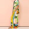 Moda Femenina Primavera 2026: Traje Informal de Pantalón Largo con Bolsillos y Estampado Color Block