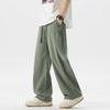 Summer Thin Men's Straight Tube Loose Ice Silk Wide Leg Casual Pants Breathable Jogging Fitness Baggy Casual Pants