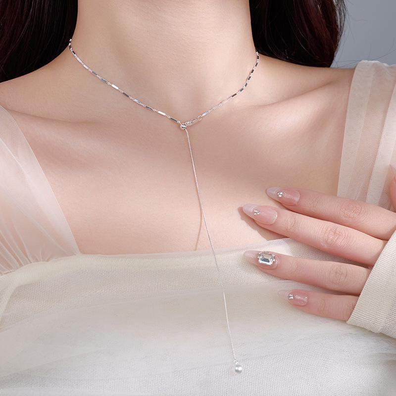Banyan Tree S925 Silver Multi-Wear Pearl Clavicle Necklace for Women