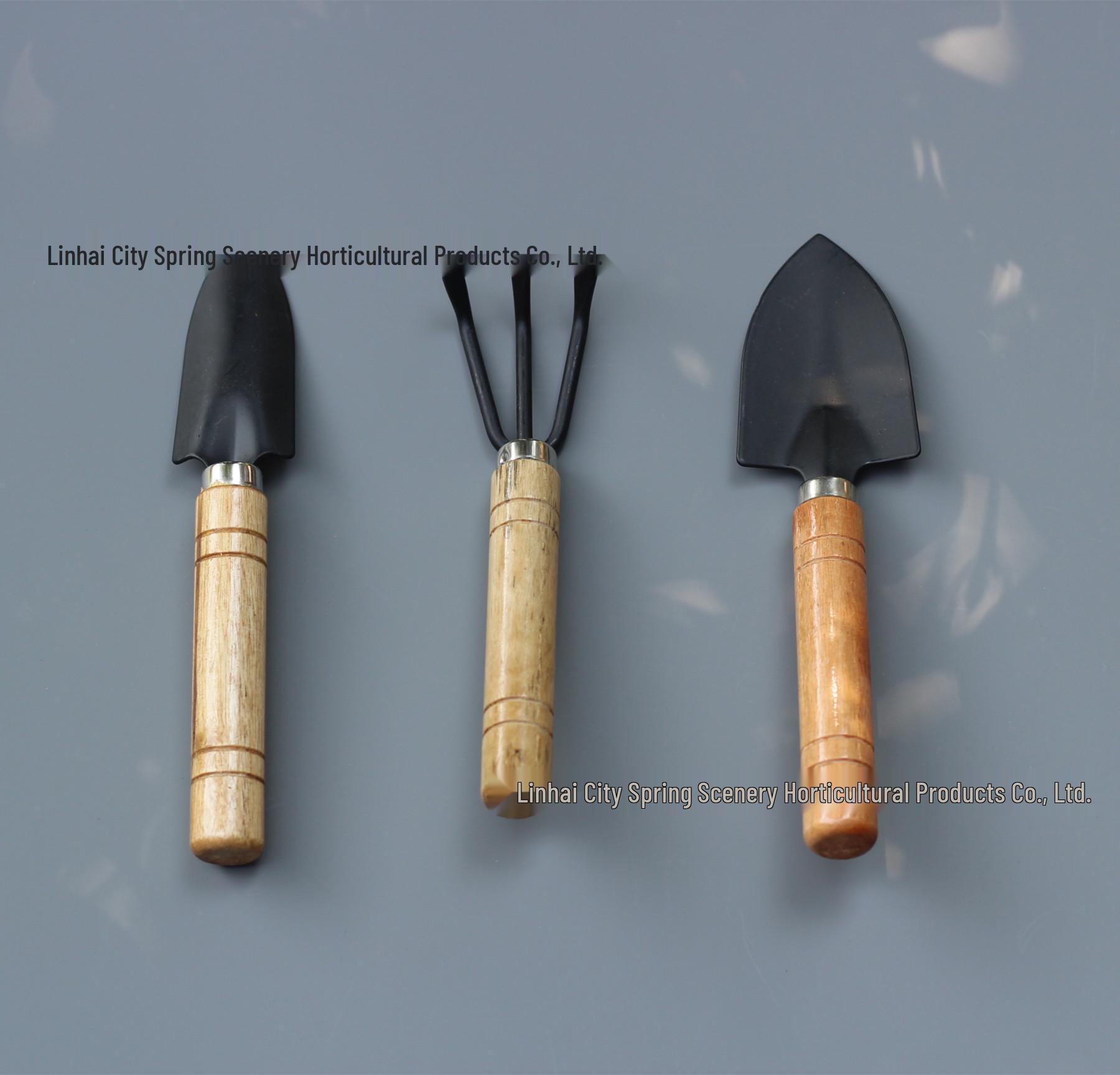 Three-Piece Gardening Tool Set: Small Shovel, Rake & Garden Tools None