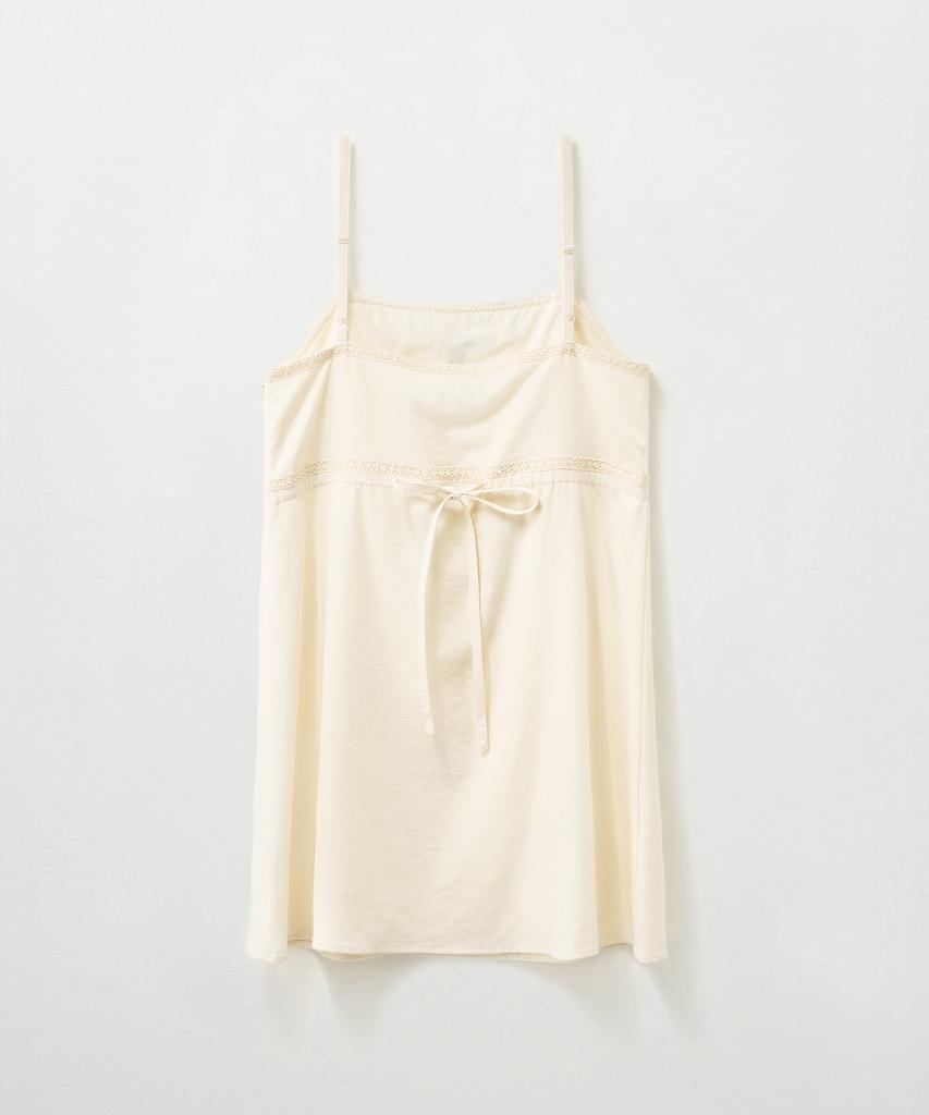 Seteo (W) Taping Flare Dress Cream