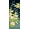 Hamamonyo Illustrated Hand Ancient Lotus and Flowing Water Emerald Blue Towel, Pattern,
