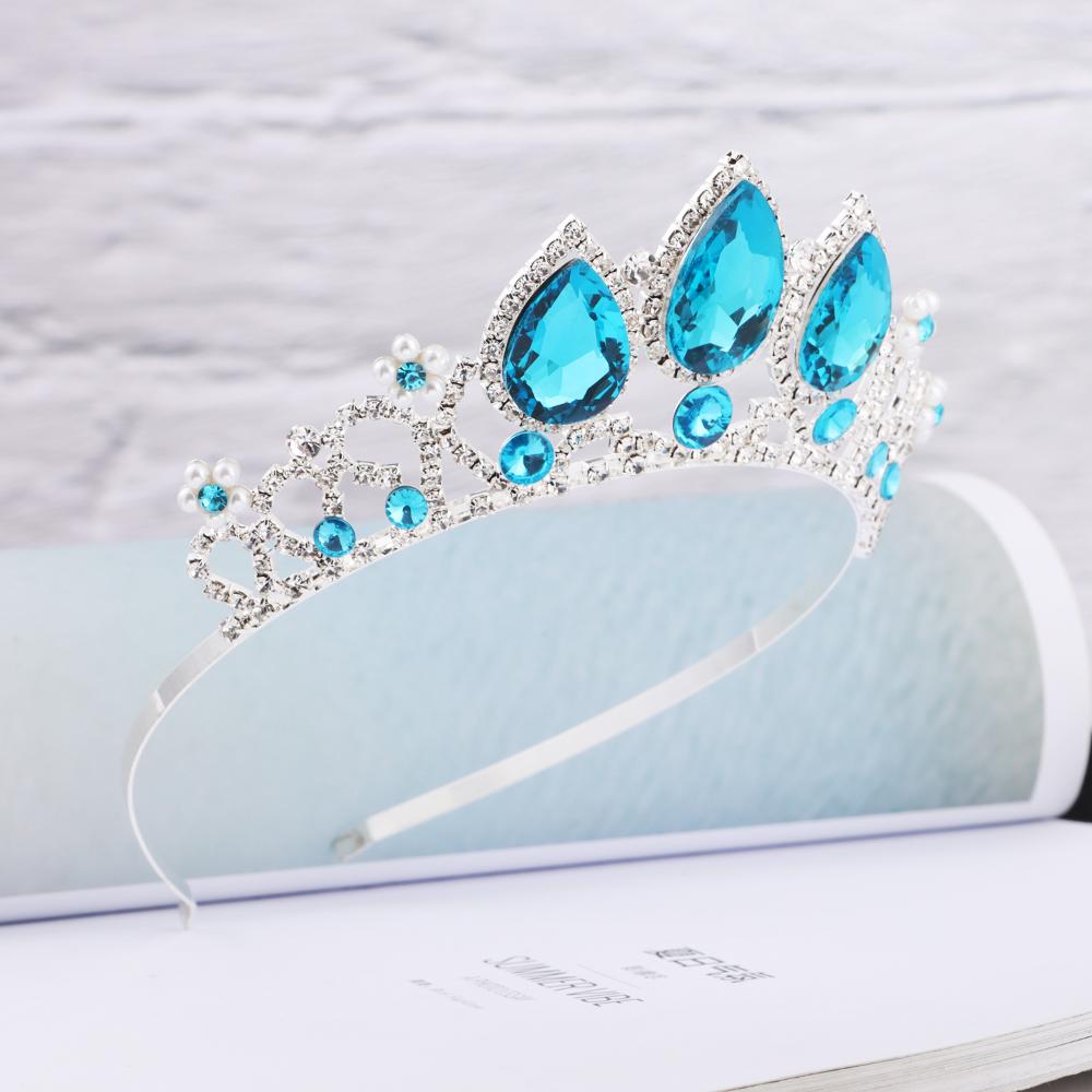 Rhinestone Tiara Handmade Wedding Princess Crown Bling Bling Pearl Headband Tiaras for Girls