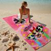 proof beach towel with a The Powerpuff Girls2 pattern - soft,absorbent,quick-drying,machine washable - perfect for swimming,camping,bathing