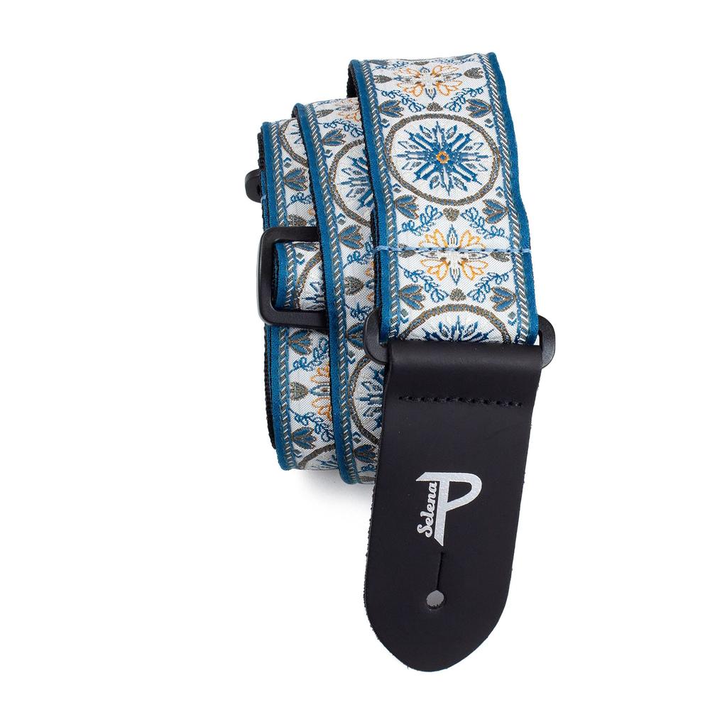 Mandala Blue Jacquard Guitar Hope Jacquard Blue Mandala Perri's TWS-6806 Strap,