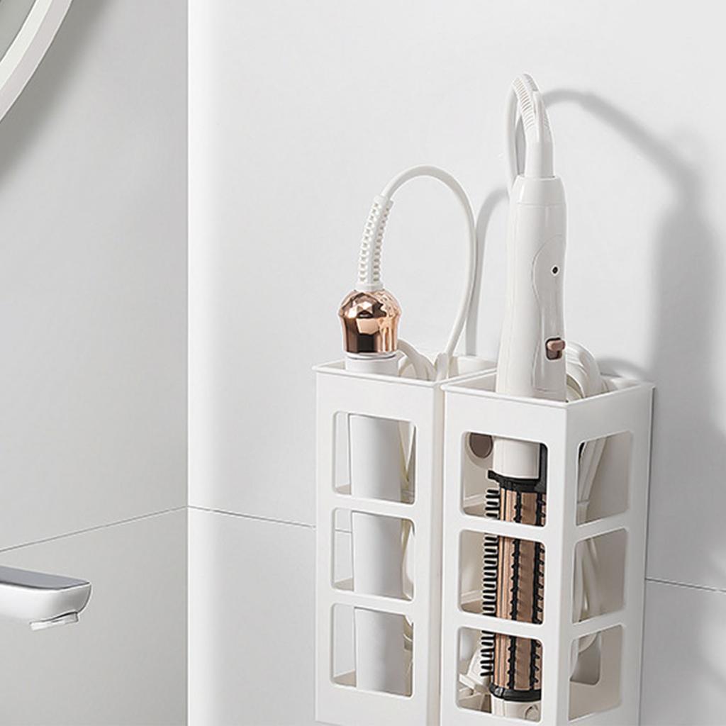 Wall Mounted Hair Straightener Holder Rack HIPS Hairdressing Curling Tools Wall Hanging Organizer