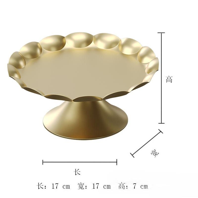 Elegant Vintage Gold Cake Stand - Tall Footed Tiered Dessert Plate for Wedding & Afternoon Tea