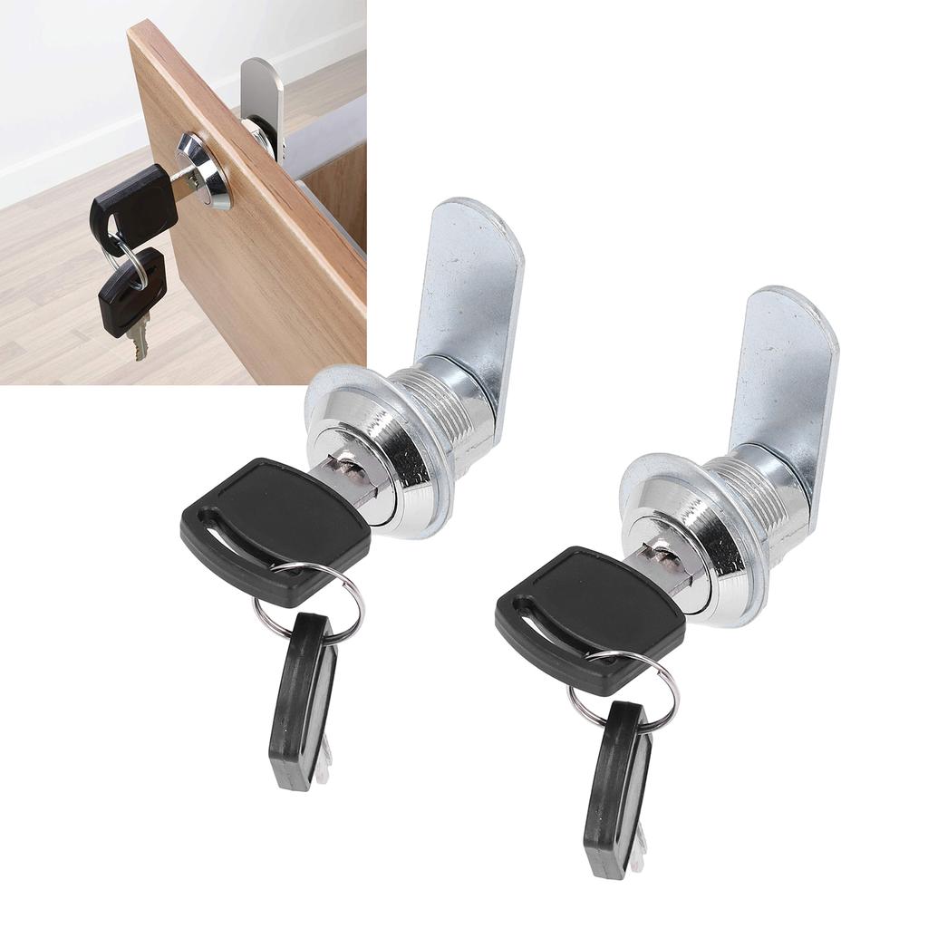 2pcs Cylinder Cam Locks RV Compartment Lock Keyed Alike Cam Locks Tool Box Replacement Hardware