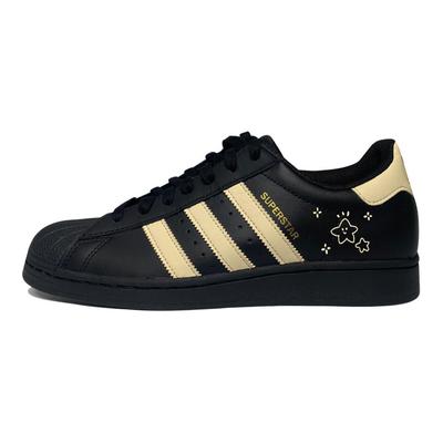 Originals SUPERSTAR Golden Star Rhythm Low Top Skateboard Shoes Unisex Black Yellow EG4959(Team551-)