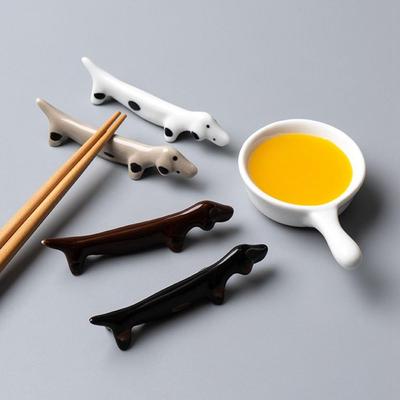 Elegante y Lindo Descansa Palillos con Forma de Cachorro Soporte para Palillos Estante para Vajilla Soporte para Cubiertos
