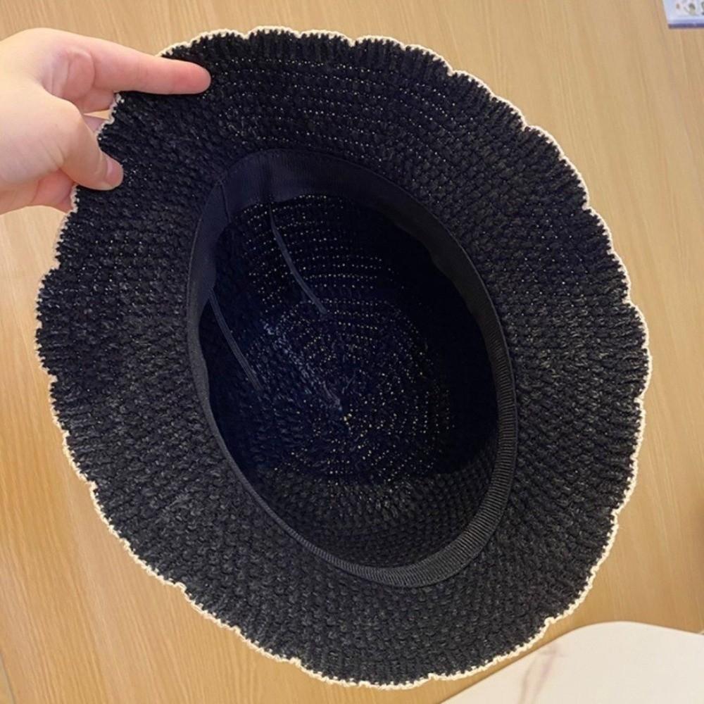 Foldable Fisherman's Hat Breathable Outdoor Sun Hat Casual Knit Bucket Hat