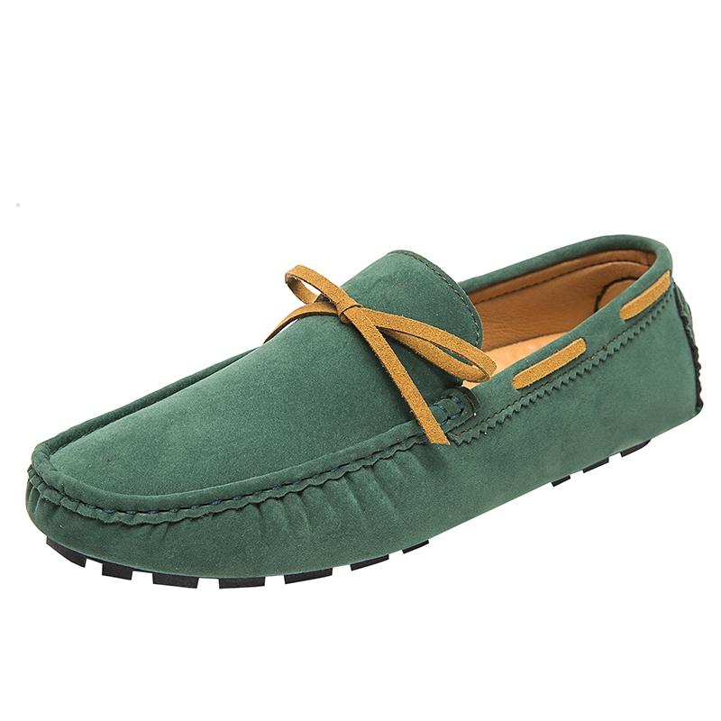 

Fashion New Male Driving Shoes Fashion Men Casual Shoes Handmade Suede Mens Comfortable Loafers Moccasins Slip on All-match Men s Flats 41 grass зелений колір