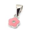 Les Trésors De Lily [G1068] - Silver Pendant 'Flower' Pink Silver (rhodium-plated) - 8 Mm