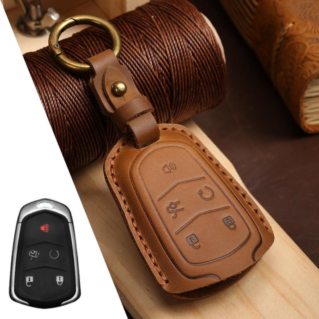 Cadillac CT5/XT4/XT5/CT6 Genuine Leather Key Case - Protective Cowhide Shell