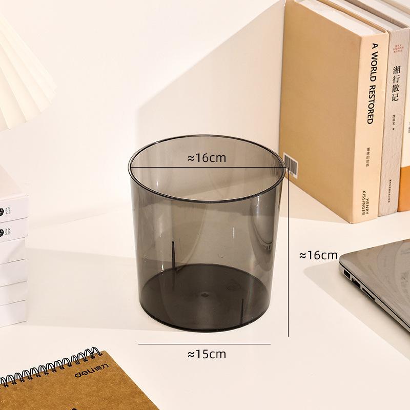 Transparent Trash Can - Large Household Unsealed Flower-shaped Trash Bin - Tall Office Room Garbage Can - Paper Basket