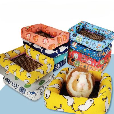Summer Small Pets Cool Nest Puppy Kitten Rattan Mat Cute print Pet Cooling χαλάκι για ινδικό χοιρίδιο χάμστερ τσιντσιλά μικρό κλουβί
