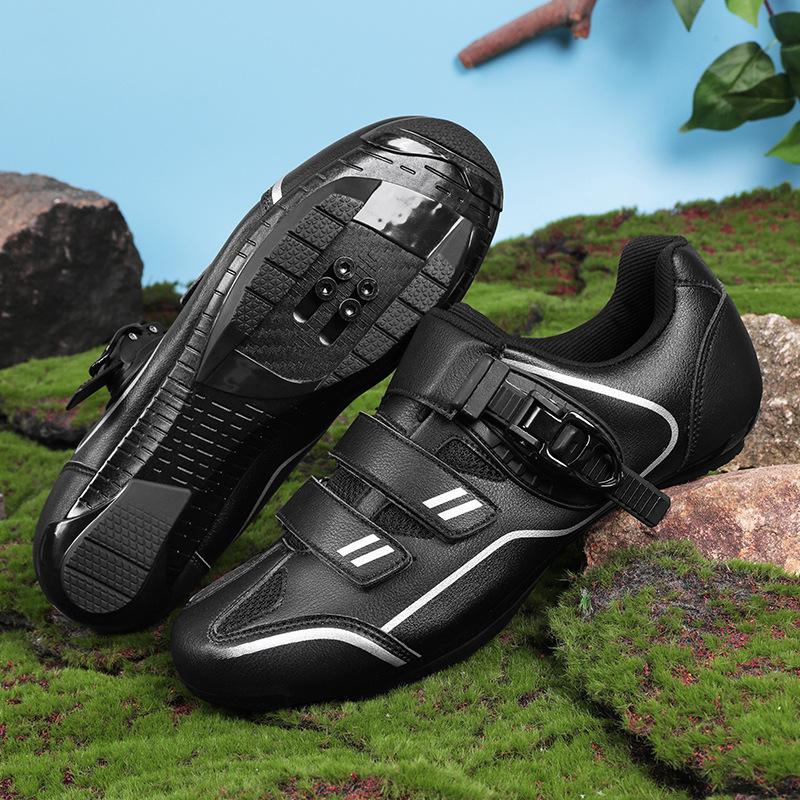 New Cycling Shoes with Locks, Buckle Lock Shoes, Men's and Women's Road Cycling Power Shoes, Hard Soles, Mountain Cycling Rubber Soles