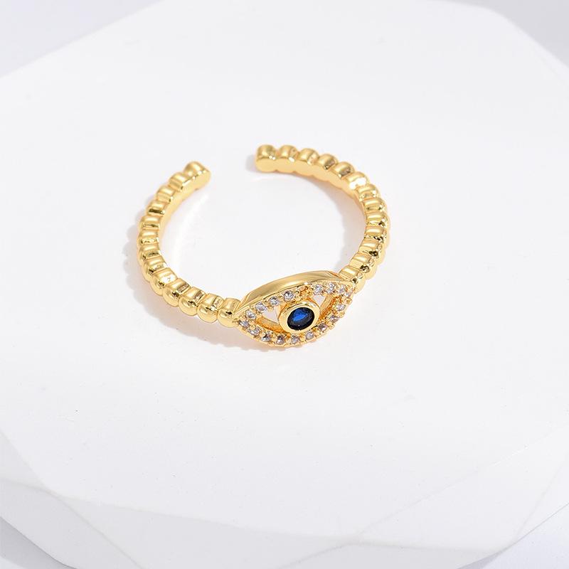 

Европейское ретро минималистичное кольцо с бриллиантом «Глаз дьявола» - Модный открытый полый дизайн для женщин