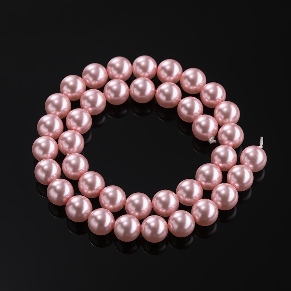 1Strand 4-10mm About 39-96pcs Glass Artificial Pearl Round Spacer Loose Beads for DIY Jewelry Bracelets Necklaces Making Supplie