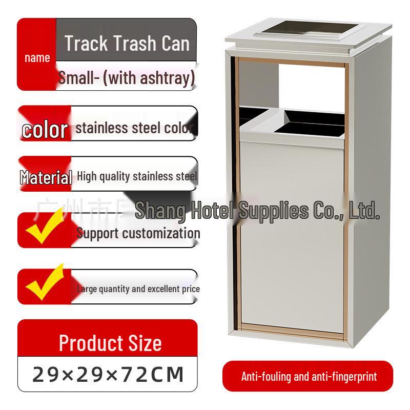 Stainless Steel Trash Can for Shopping Malls, Hotels, Offices, and Subway Stations