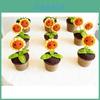 Knitted Sunflower Pot Plant Creative Décor For Your Home