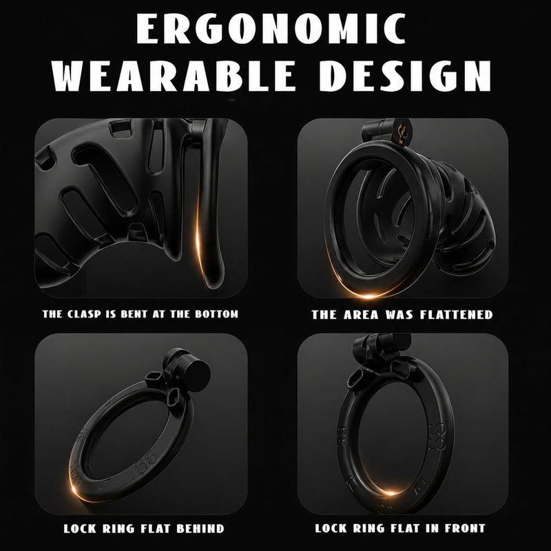 JJ hiding Chastity Cage Male Sex Toy Penis Restraint Set Male Penis Erection Control Device Chastity Lock Transgender Disguise