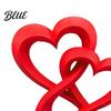 Intertwined Hearts Sculpture Figurine 3D Printed Love Statue