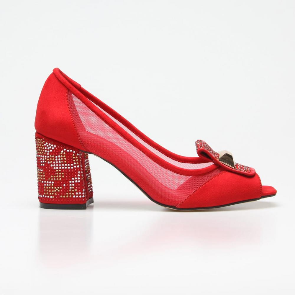 Купить Красные женские классические туфли на каблуке | Joom