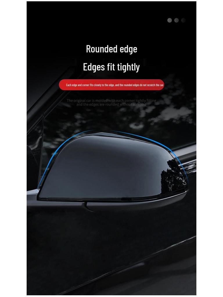 Tesla Model 3/Y Carbon Fiber Texture Rearview Mirror Protective Cover