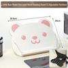 Adjustable Solid Wood Bear Book Stand for Kids and Students
