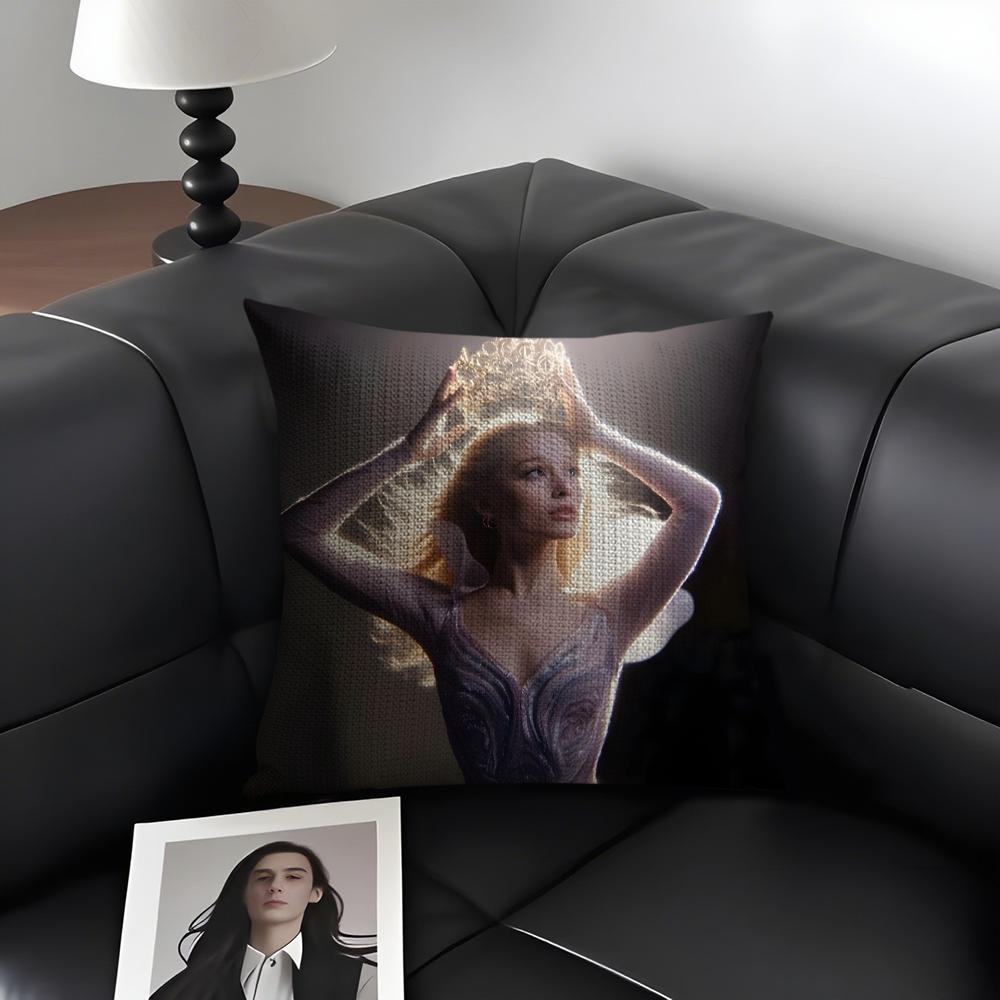 AAriana GrandeE Singer Cushion Cover Natural Linen Organic Fabric DoubleSided Printing Sofa Home Decor Gift Pillow Case