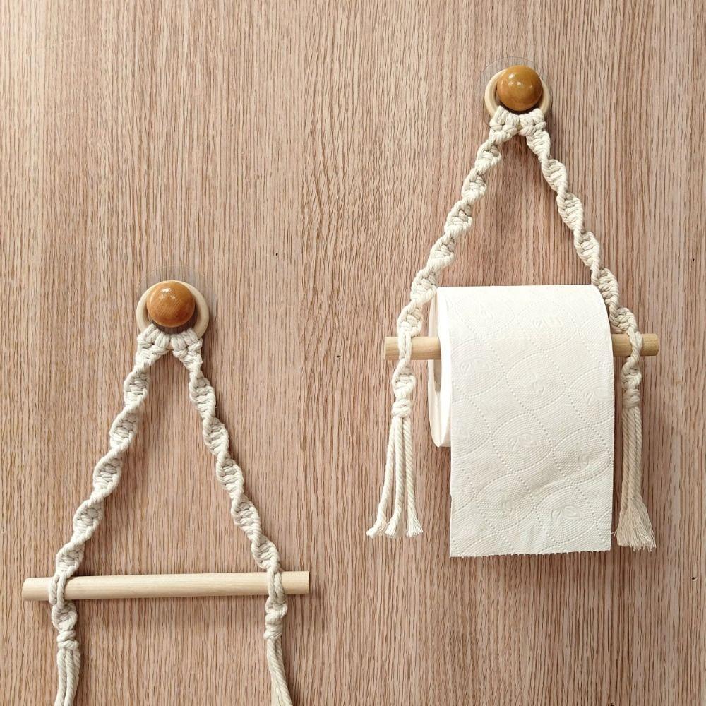 Cotton Thread Bohemian Paper Towel Rack Bohemia Toilet Tissue Holder Tissue Storage Rack  Hotel