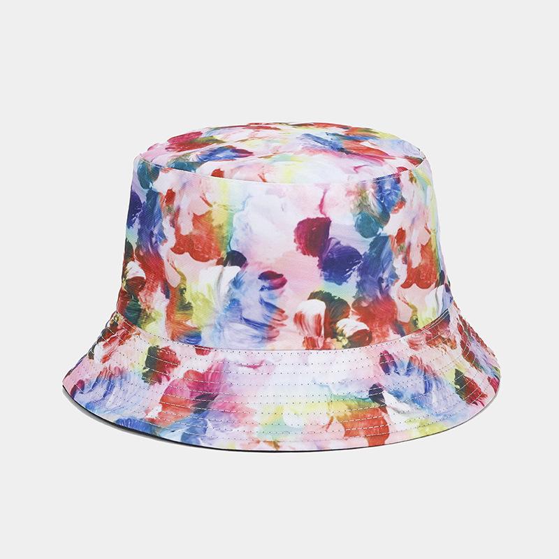 Summer Sun Hat, Men'S And Women'S Small Floral Pattern Double-Sided Fisherman Hat, Beach Travel Outdoor Fisherman Hat