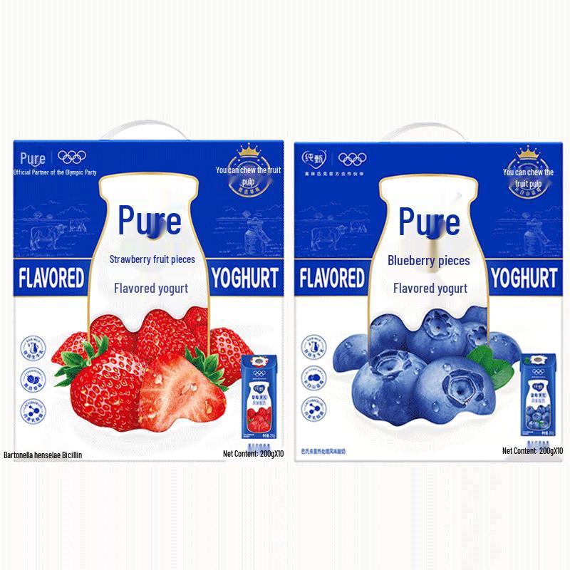 Mengniu Chunzhen No Added Sugar Strawberry & Blueberry Flavored Yogurt