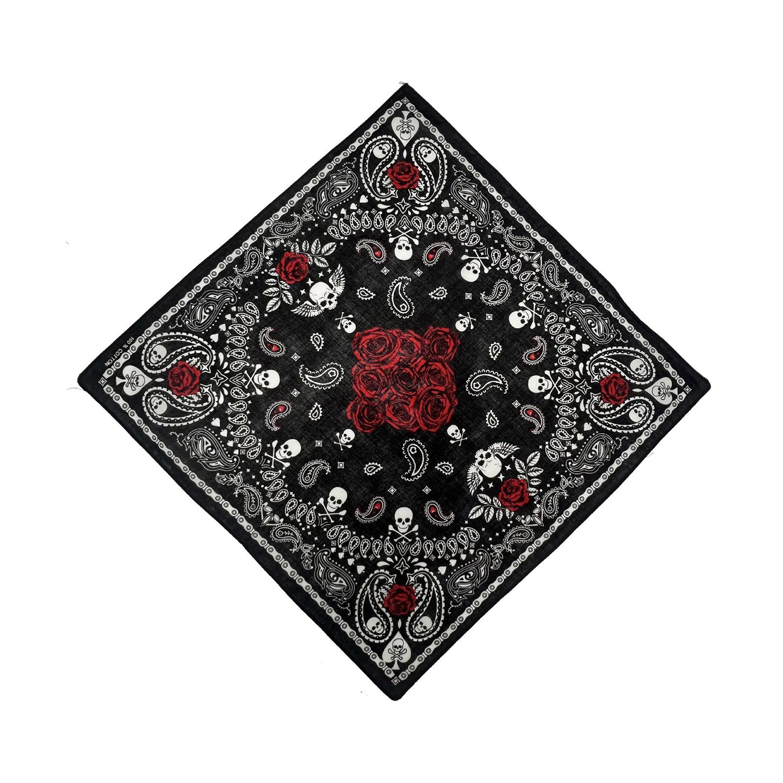 

Skull Neckerchief for Women Men Fashion Print Headwrap Turban Scarf Bandannas for Festival Holiday Party Wear 6