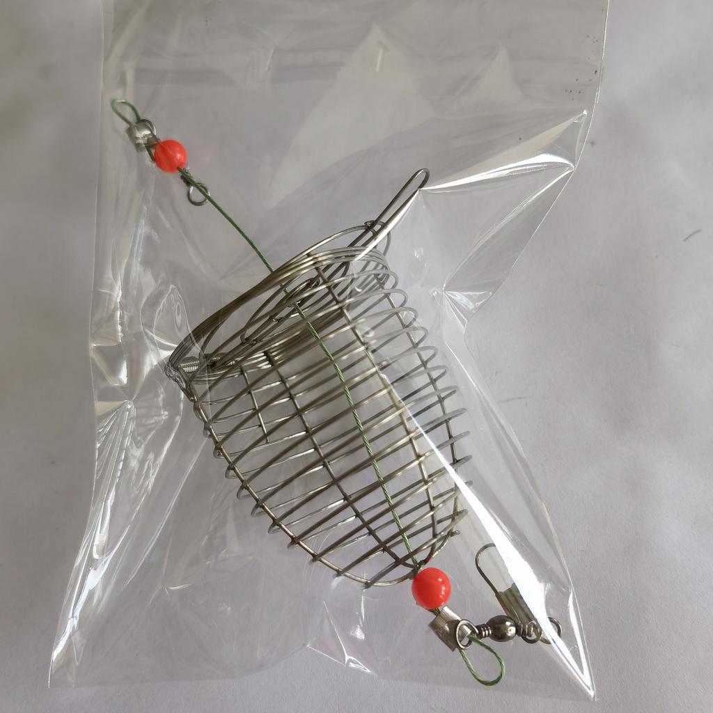 FTK Nesting Device, Nesting Cage, Bait Cage, Bait Cage, Stainless Steel Metal, Fishing Bait Cage, Fishing Gear Accessories