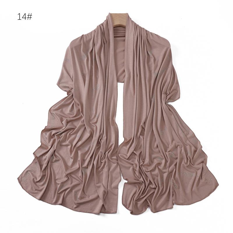 Muslim Solid Jersey Hijab Scarf for Women Cotton Square Head Wrap Scarves Jersey Hijabs Islamic Turban Headband Shawl Scarves