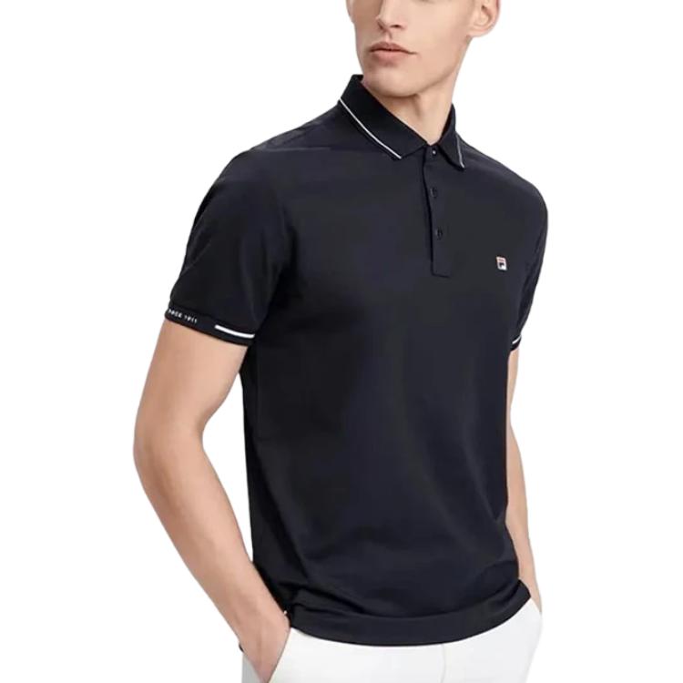 FILA Fashion Simple Pullover Short Sleeve Polo Shirt Men Polo Shirts Legendary-Blue F51M523101A-NV