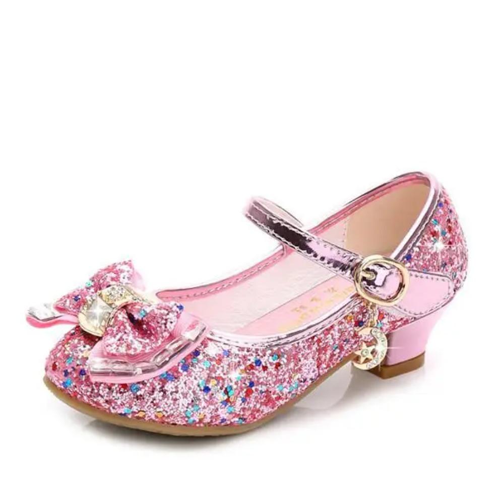 

Classic Bow Girl Pu Leather Shoes for Girls Party Dance Children Kids Shoes 3-14 Years Princess High Heels Child Wedding Shoes 38