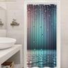 1pc Raindrop Pattern Printed Shower Curtain, High-End Elegant and Easy-to-Install Bathroom Curtain for Home Decor, Includes 12