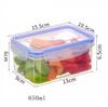Kitchen Refrigerator Rectangle Transparent Crisper Microwave Heat-resistant Plastic Lunch Boxes Fruit Vegetables Sealed box